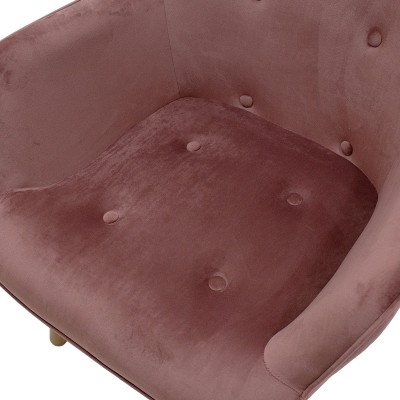 Fauteuil JUANA velours Rose