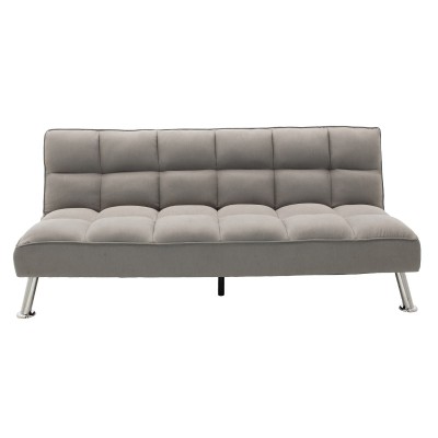 Canapé convertible lit 3 places Rebel tissu couleur gris clair 189x92x82 cm