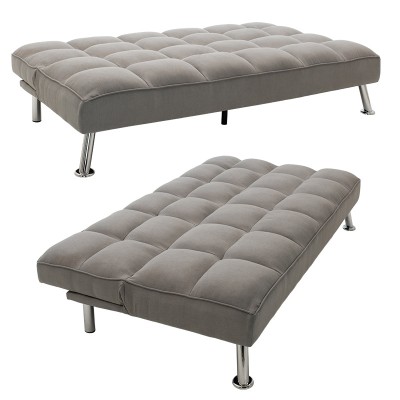 Canapé convertible lit 3 places Rebel tissu couleur gris clair 189x92x82 cm