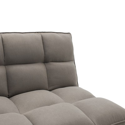 Canapé convertible lit 3 places Rebel tissu couleur gris clair 189x92x82 cm