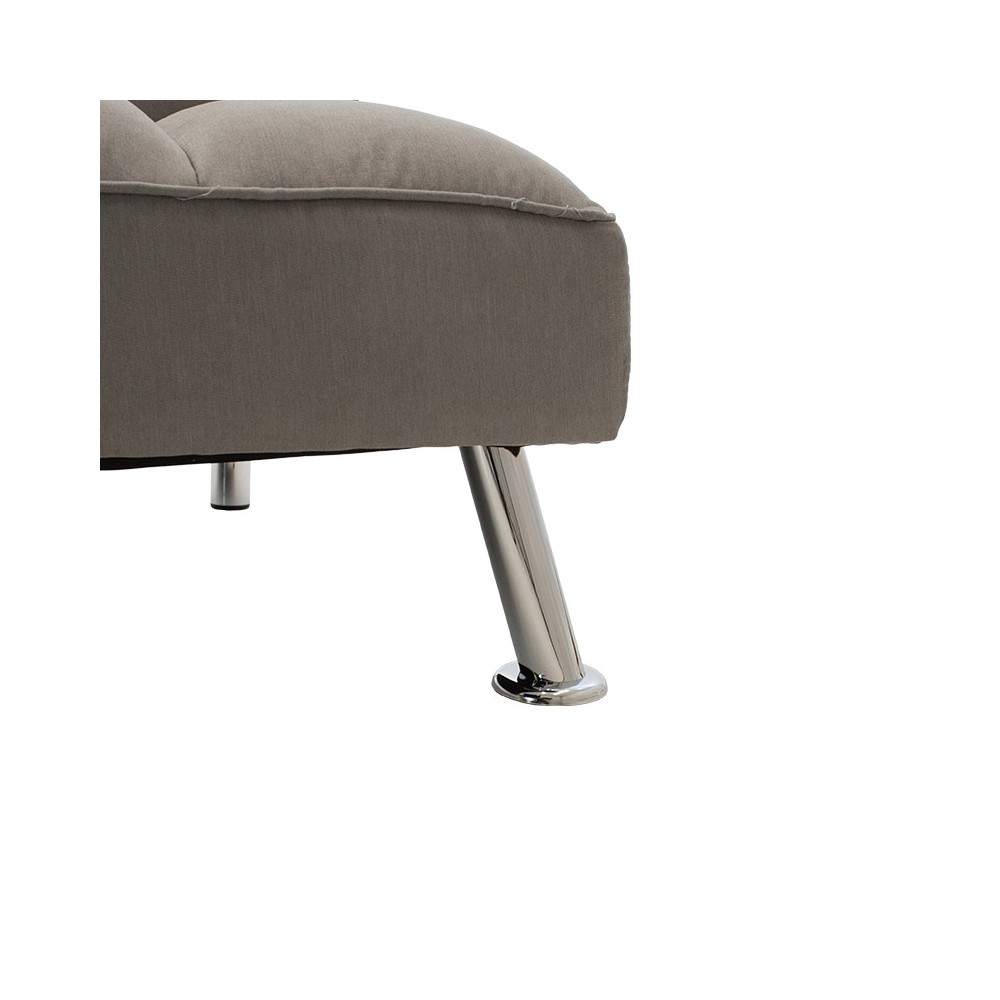 Canapé convertible lit 3 places Rebel tissu couleur gris clair 189x92x82 cm