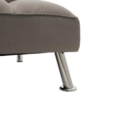 Canapé convertible lit 3 places Rebel tissu couleur gris clair 189x92x82 cm
