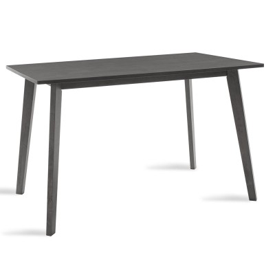 Table à manger Benson mdf - placage gris rustique 120x75x75 cm