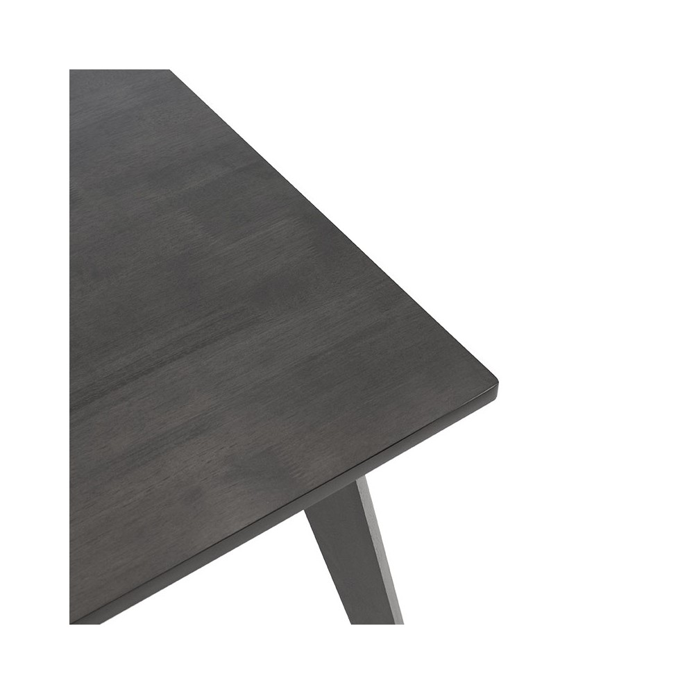 Table à manger Benson mdf - placage gris rustique 120x75x75 cm