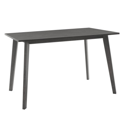 Ensemble Table + chaise salle à manger  - Toto  5pcs 120x75x75cm en gris rustique - tissu gris