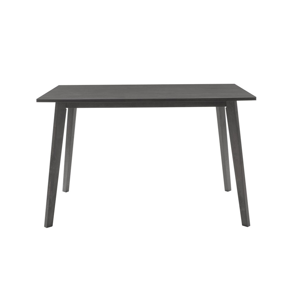 Ensemble Table + chaise salle à manger  - Toto  5pcs 120x75x75cm en gris rustique - tissu gris