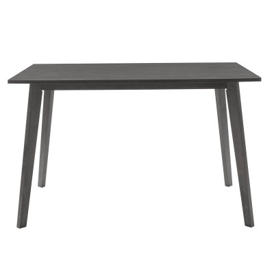 Ensemble Table + chaise salle à manger  - Toto  5pcs 120x75x75cm en gris rustique - tissu gris