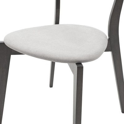 Ensemble Table + chaise salle à manger  - Toto  5pcs 120x75x75cm en gris rustique - tissu gris