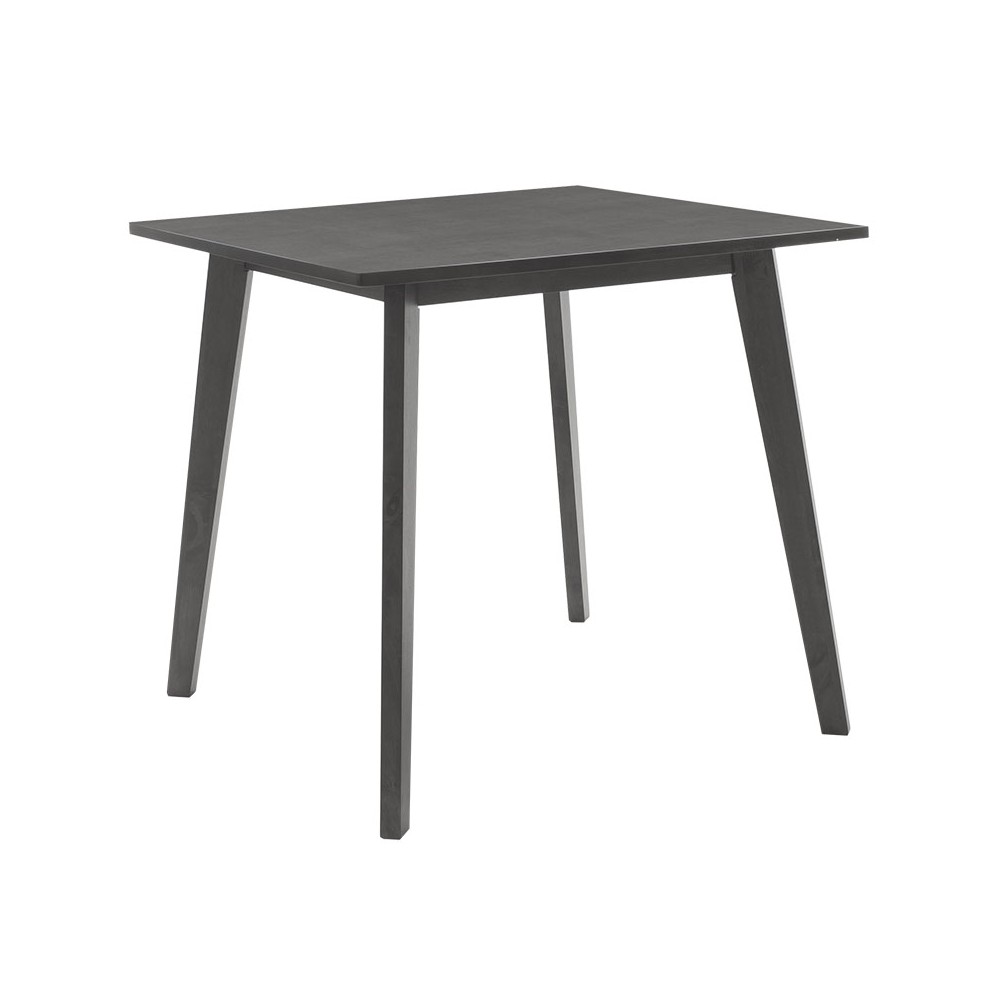 Ensemble Table + chaise salle à manger  - Toto  5pcs 80x80x75cm en gris rustique - tissu gris