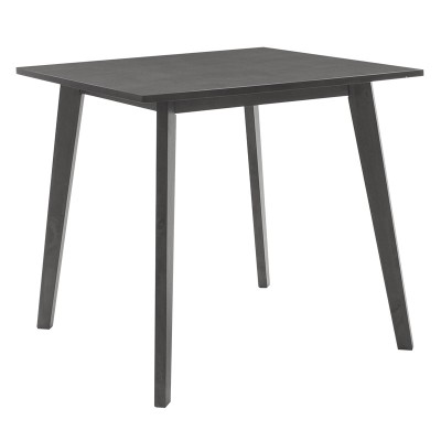 Ensemble Table + chaise salle à manger  - Toto  5pcs 80x80x75cm en gris rustique - tissu gris