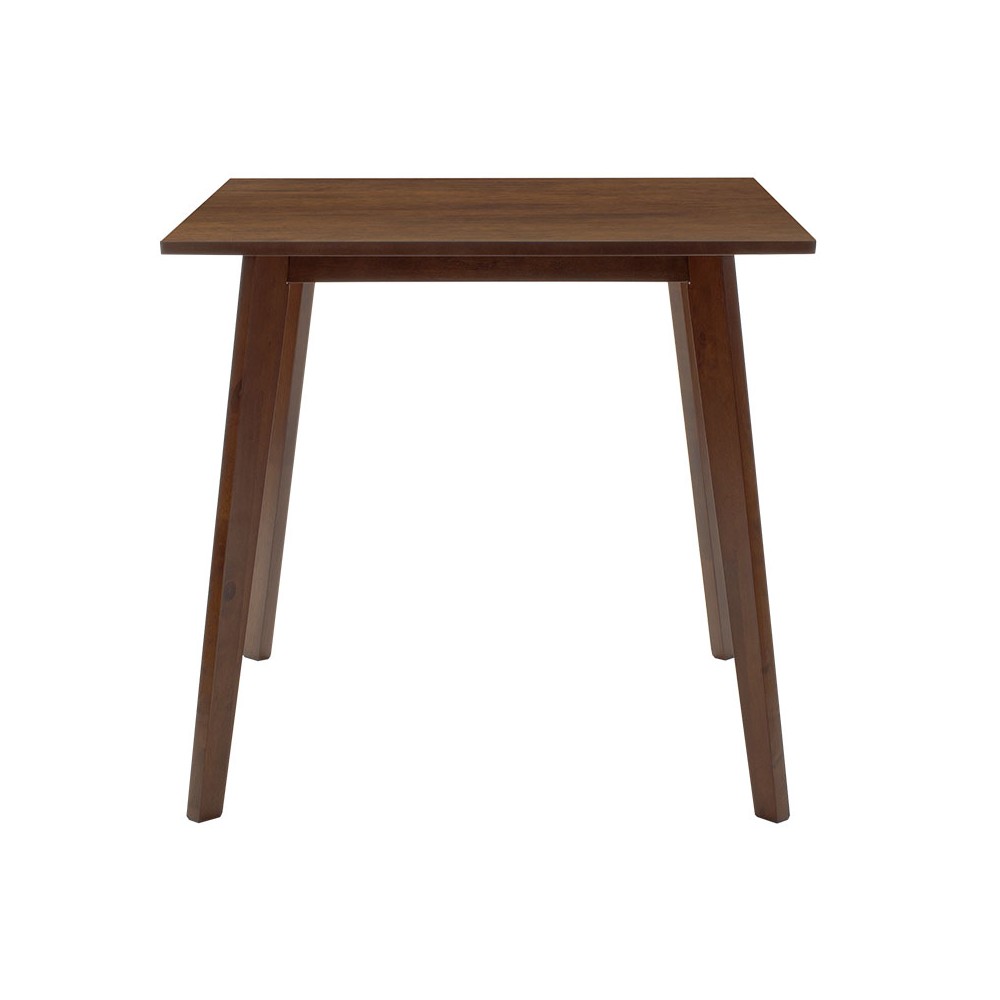 Ensemble Table + chaise salle à manger  - Toto 5pcs 80x80x75cm en noyer - tissu beige
