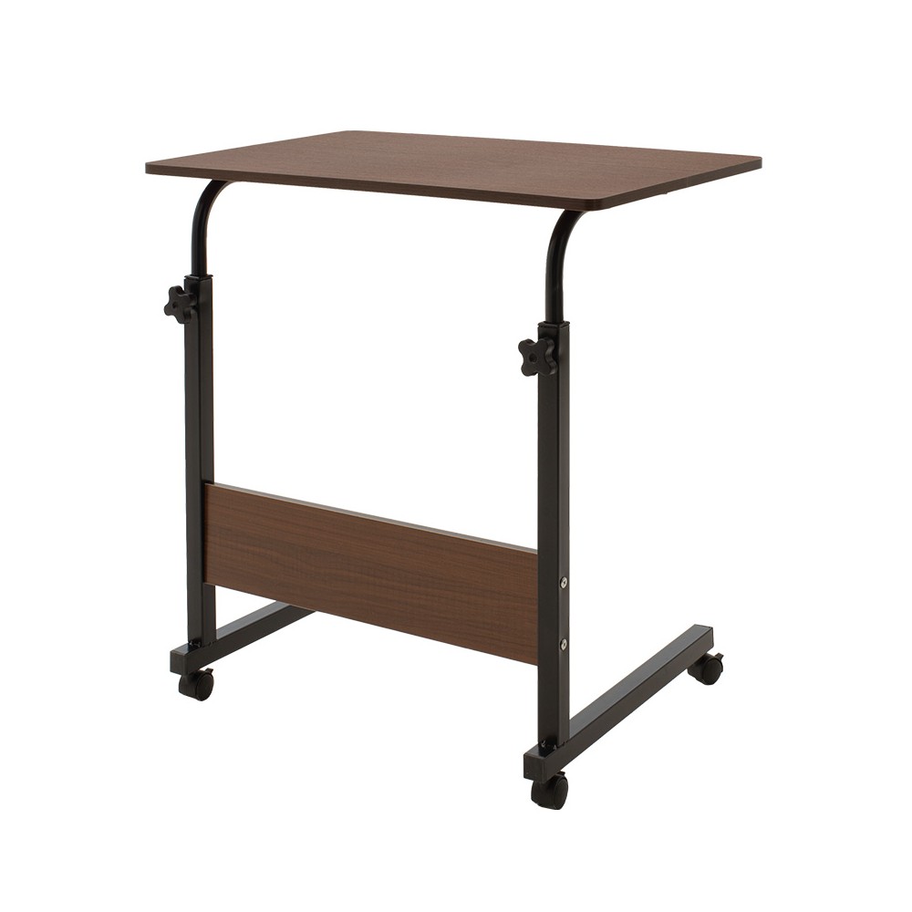 Bureau hauteur réglable-MDF noyer-noir 60x40x69-90 cm