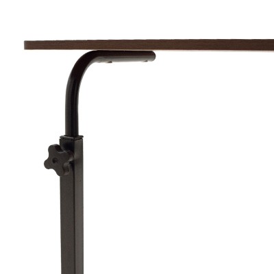 Bureau hauteur réglable-MDF noyer-noir 60x40x69-90 cm