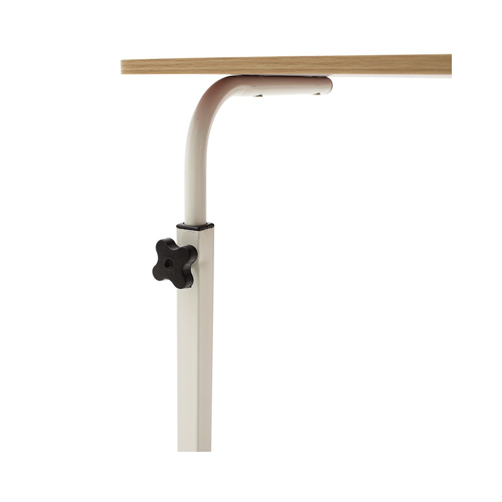 Bureau  hauteur réglable-MDF naturel-blanc 60x40x69-90 cm