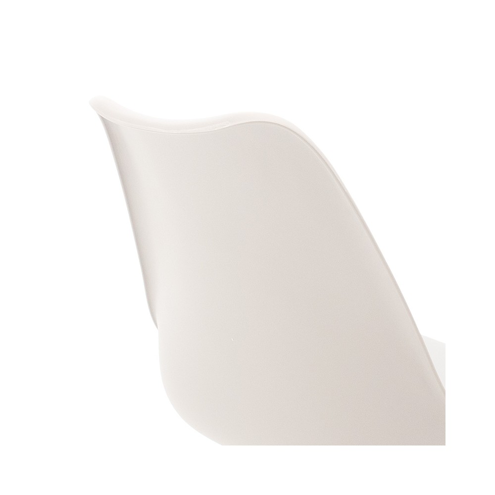 Chaise Caron PP blanc pied Bois naturel