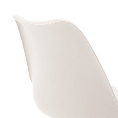 Chaise Caron PP blanc pied Bois naturel