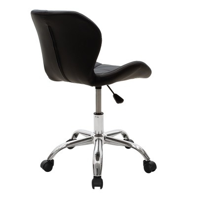Chaise de bureau Fredo  simili cuir noir