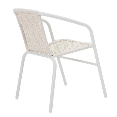 Chaise de jardin en métal blanche