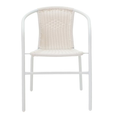 Chaise de jardin en métal blanche