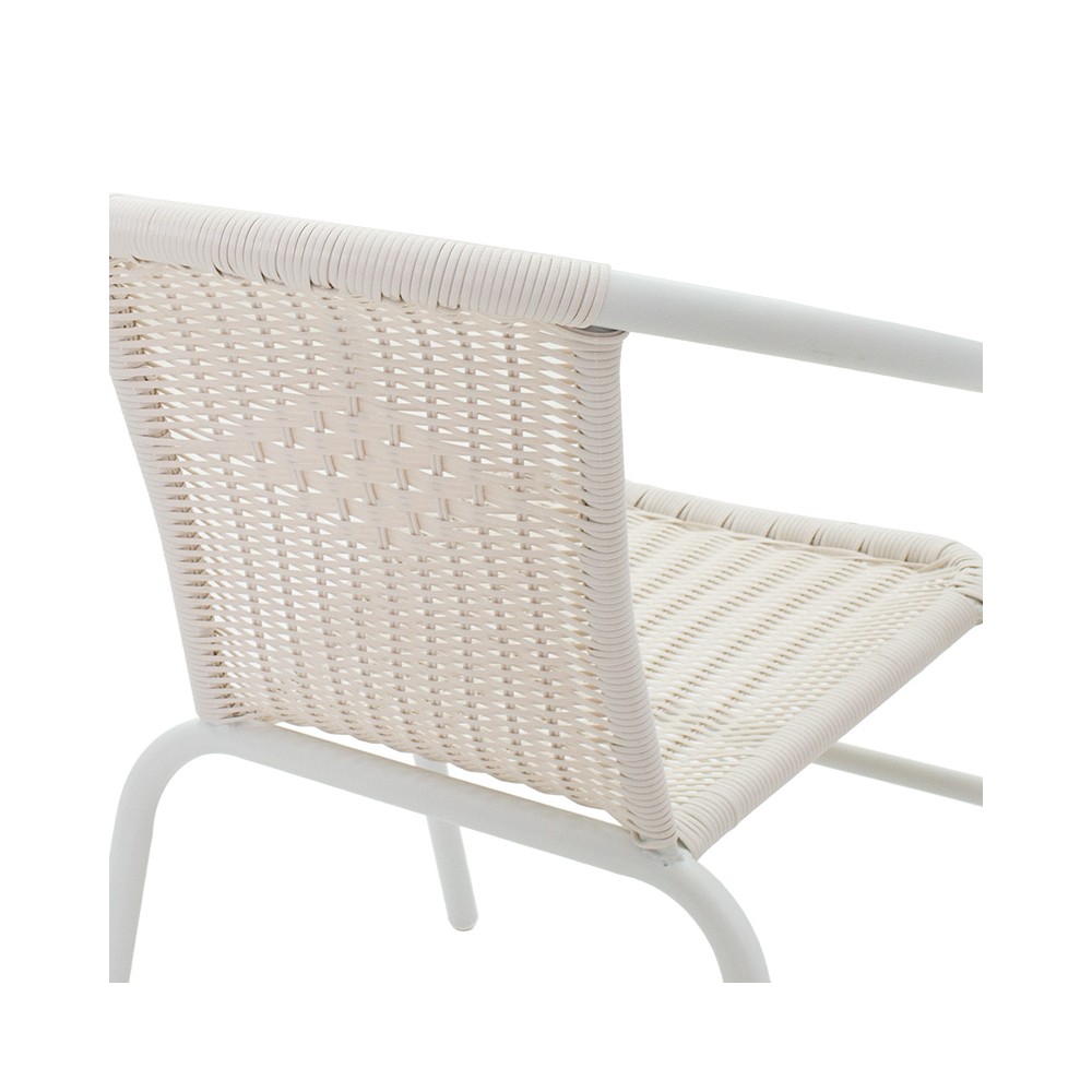 Chaise de jardin en métal blanche