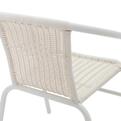 Chaise de jardin en métal blanche