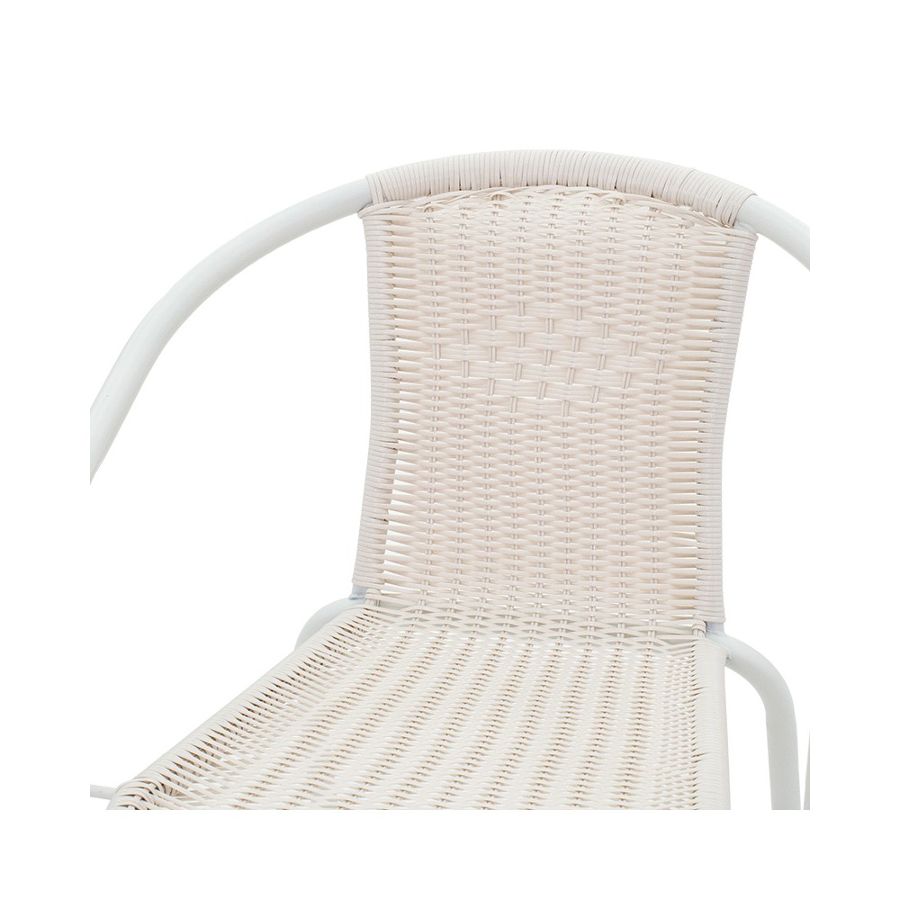 Chaise de jardin en métal blanche