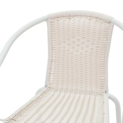 Chaise de jardin en métal blanche