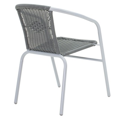 Chaise de jardin en métal grise