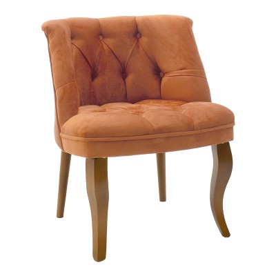 Fauteuil Loreta Orange velours 59x64x73 cm