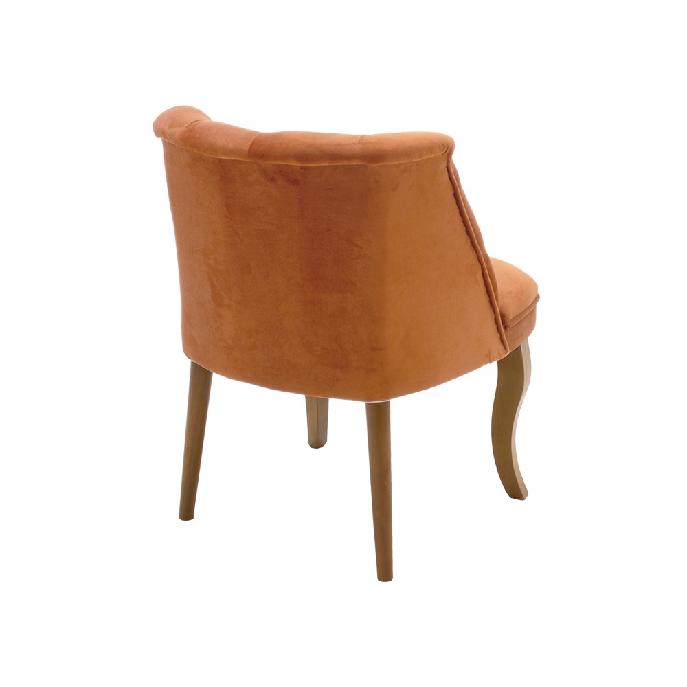 Fauteuil Loreta Orange velours 59x64x73 cm