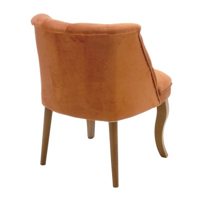 Fauteuil Loreta Orange velours 59x64x73 cm