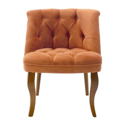 Fauteuil Loreta Orange velours 59x64x73 cm