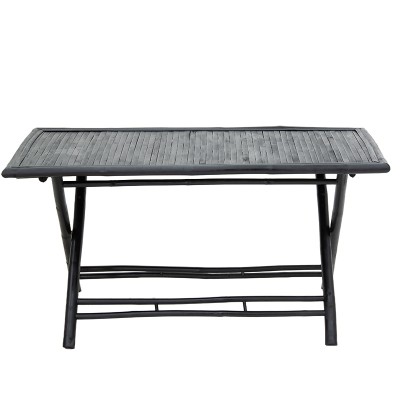 Table de jardin  pliante en bambou noir 150x80x77cm