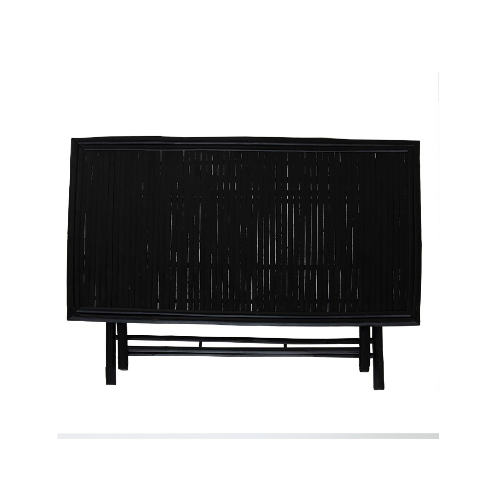 Table de jardin  pliante en bambou noir 150x80x77cm