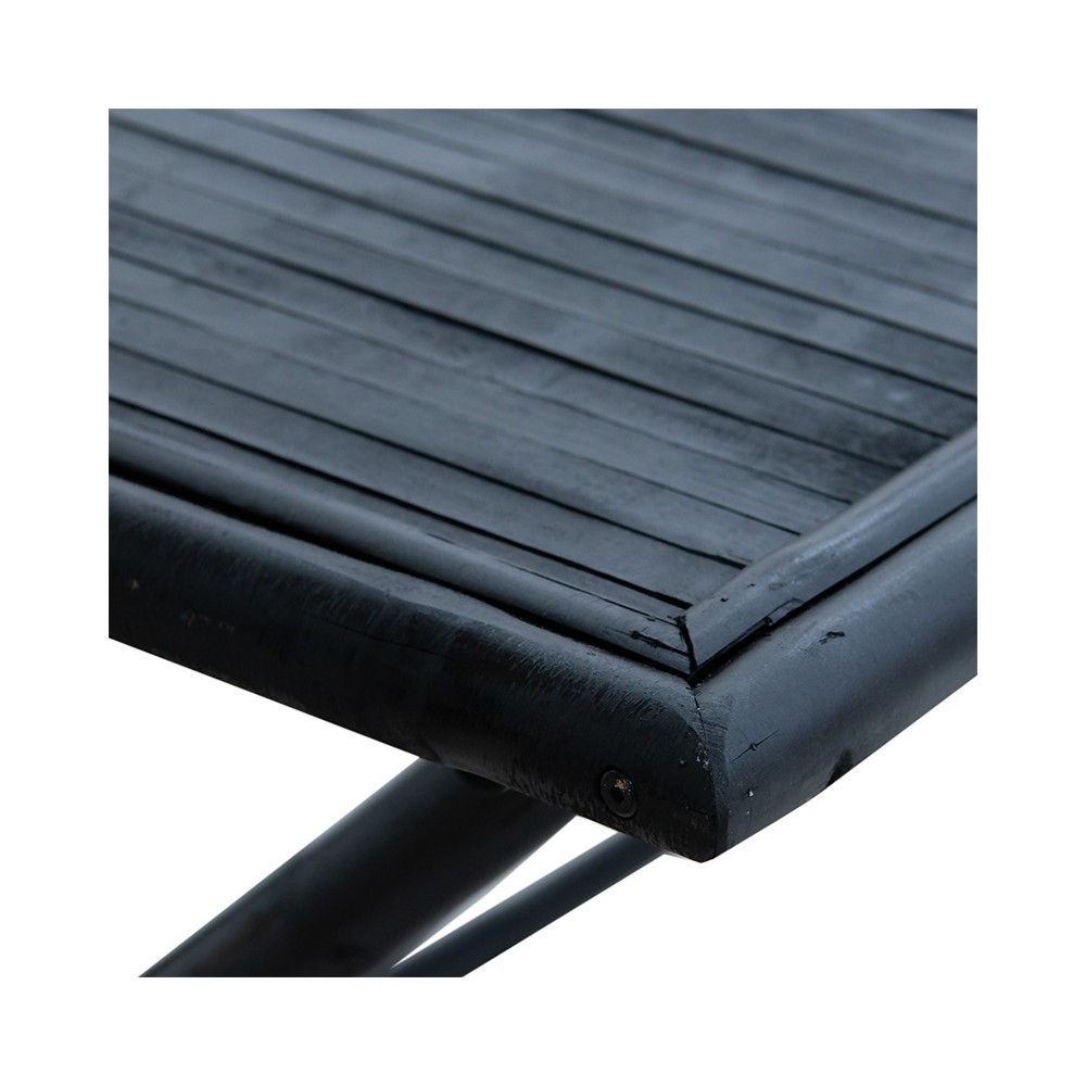 Table de jardin  pliante en bambou noir 150x80x77cm