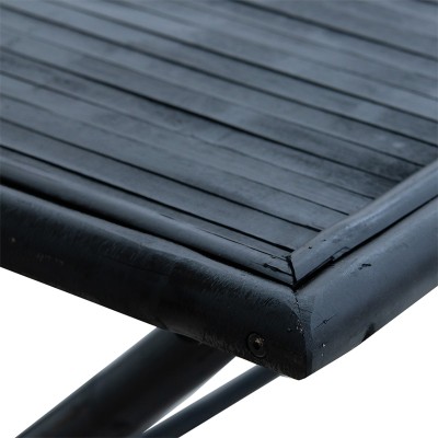 Table de jardin  pliante en bambou noir 150x80x77cm