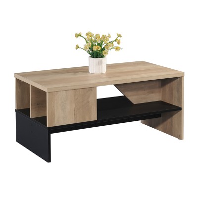 Table basse Naya Bois naturel anthracite 93x46x43 cm