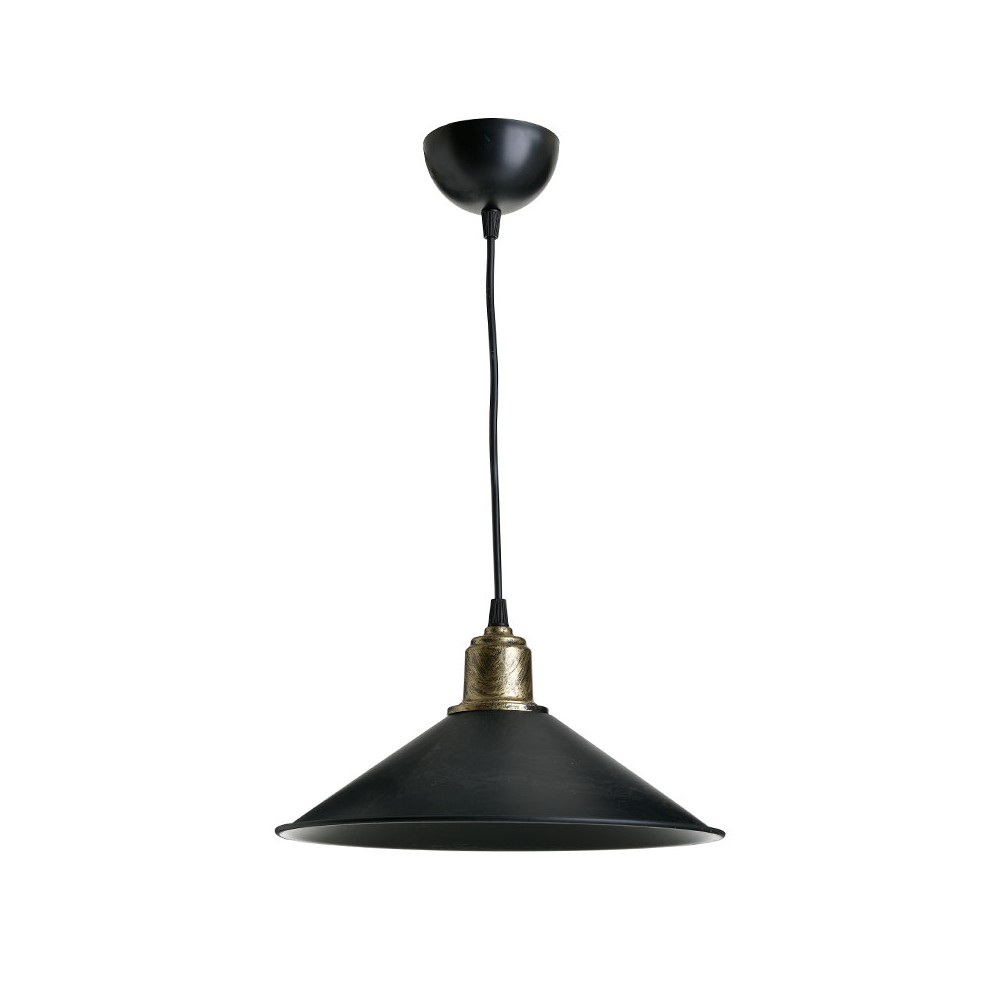 Suspension luminnaire Plafonnier  Ε27 noirbronze antique D30x62 cm