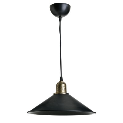 Suspension luminnaire Plafonnier  Ε27 noirbronze antique D30x62 cm