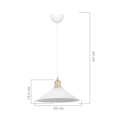 Suspension luminnaire Plafonnier  Ε27 noirbronze antique D30x62 cm