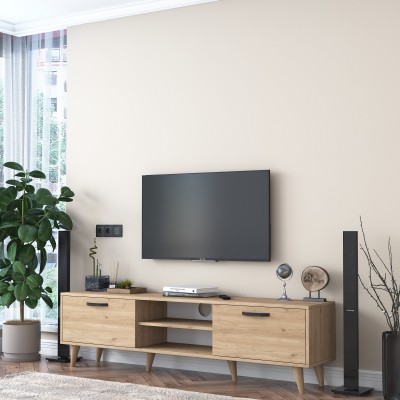 Meuble TV Bois OSKA 180 cm 2 Portes