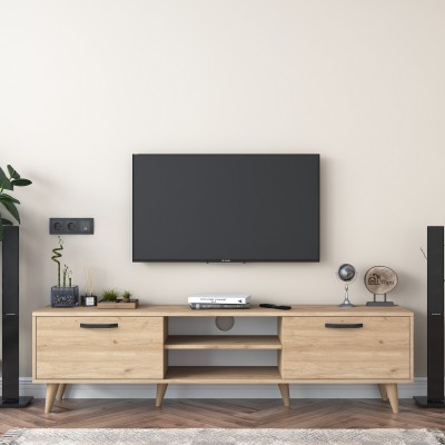 Meuble TV Bois OSKA 180 cm 2 Portes