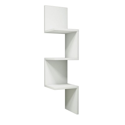 Étagère murale d'angle Insta blanc 25x25x105,5 cm