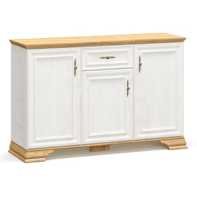 Buffet JODI Bois chêne doré blanc couleur antique 137,5x39x88,5 cm