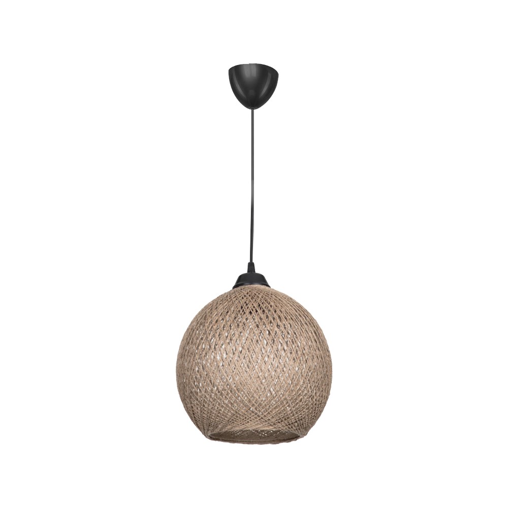 suspension luminnaire  E27 marron-noir D22x65 cm