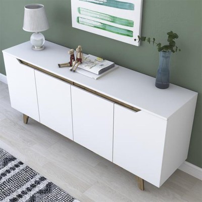 Buffet Rafaelo Bois noyer blanc 180x45x78,5 cm