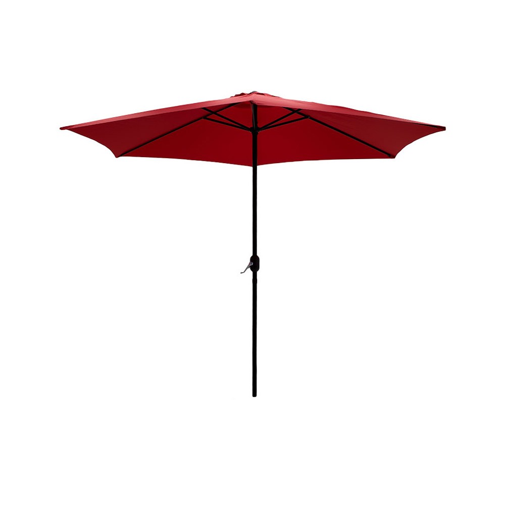 Parasol de jardin  rond aluminium Φ3m rouge