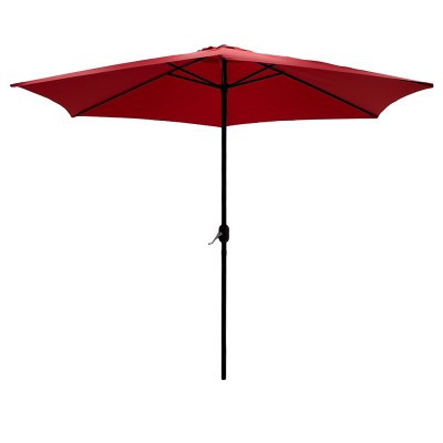 Parasol de jardin  rond aluminium Φ3m rouge