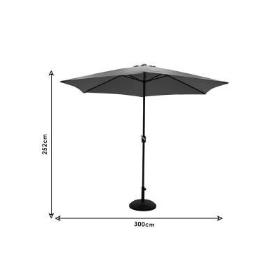 Parasol de jardin  rond aluminium Φ3m rouge