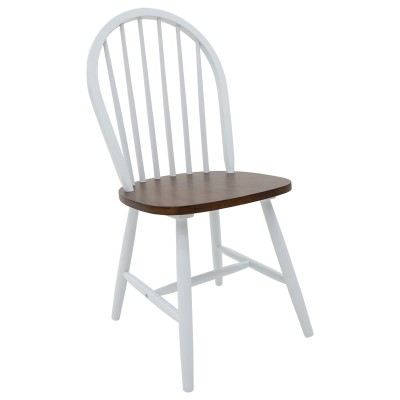 Ensemble Table + chaise salle à manger  5 pièces Alice- MDF noyer-blanc D106x78cm